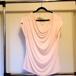 WHBM medium short sleeve shirt light pink